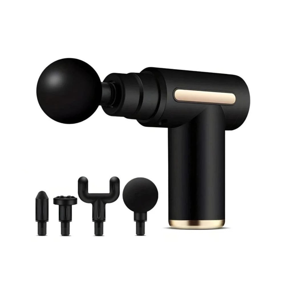 Premium Deep Tissue Massage Gun – Portable Muscle Massager with 4 Interchangeable Heads & Adjustable Speed