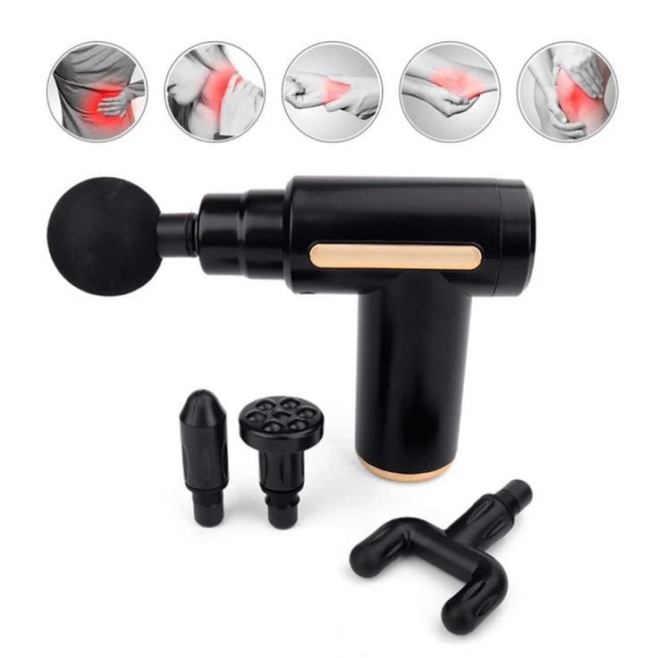 Premium Deep Tissue Massage Gun – Portable Muscle Massager with 4 Interchangeable Heads & Adjustable Speed