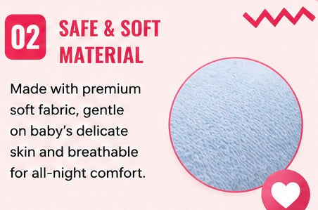 Baby Anti-Spit Up Sleeping Pillow | 45° Inclined Newborn Head Support Cushion | Soft Washable Baby Sleep Positioner