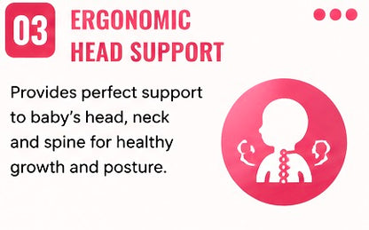 Baby Anti-Spit Up Sleeping Pillow | 45° Inclined Newborn Head Support Cushion | Soft Washable Baby Sleep Positioner