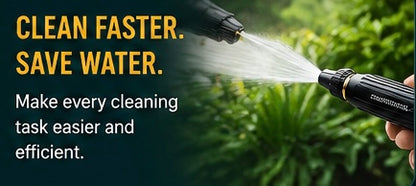 High Pressure Water Spray Nozzle for Garden Hose | Adjustable Brass Jet Spray Gun