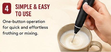 USB Rechargeable Electric Milk Frother with Dual Whisks | Handheld Coffee Foam Maker