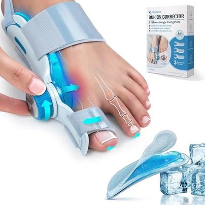 Ortho Life Hinged Bunion Splint | Adjustable Big Toe Corrector Brace for Hallux Valgus Pain Relief