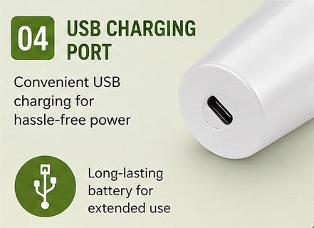 Electric Scalp Massager & Hair Growth Roller | USB Rechargeable Scalp Care Device with LED Light